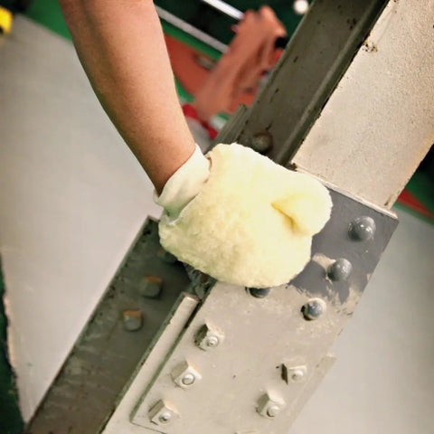 Super Convenient Painters Mitt With Thumb Lets You Tackle Hard To Reach Spots On Railings Columns Fences Screens Fast Replaces Brushes And Rollers Double Lined Keeps Your Hand Clean And Dry One Size Fits Most on hand painting column