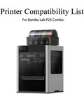 Bambu Lab P2S Combo 3D Printer with filament spool on top, front view