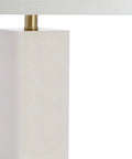 Brass Gold White Marble Table Lamp With Linen Rectangle Shade 29 Inch Tall Dope Sleek Contemporary Transitional Bedside Lamp For Living Room Or Bedroom LED Bulb Included ETL Listed close-up of marble base.