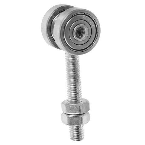 Close-up of a 4Pcs Heavy Duty Sliding Door Roller with double wheel pulley bearing and steel screw fittings for patio doors.