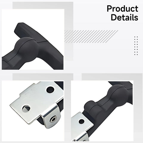 Four Pack Carbon Steel T Handle Draw Latches with Rubber Flexible Hasp Anti Rust Hood Latches details view