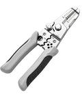 Heavy Duty Electrical Repair Pliers With Integrated Wire Stripper And Cutters, steel alloy, 18.8 x 6 cm, with rubber grip for cable tasks.