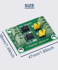 2 Pack PC817 4 Channel Optocoupler Isolation Module For Control Relays Plug And Play 3.6 To 30V Input And 3.3 To 30V Output size details