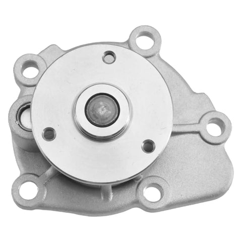Heavy Duty Engine Water Pump for Jeep Compass and Patriot Keeps Your Motor Running Cool and Smooth on Long Drives Slick Direct Swap Replacement Part for Everyday Rigs, close-up view of aluminum component.