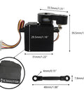 Digital RC Servo Steering Engine PX9200-21 dimensions and close-up view for 1:10 scale RC cars and HB101 HS101 trucks