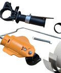 Drill Attachment Metal Shears Power Nibbler Cutter For Quick Metal Cutting shown with conversion accessories and metal strips