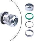 Ten Pack 1/2 Inch EMT Raintight Compression Connectors Zinc Plated Steel Insulated Waterproof Box Connector components view