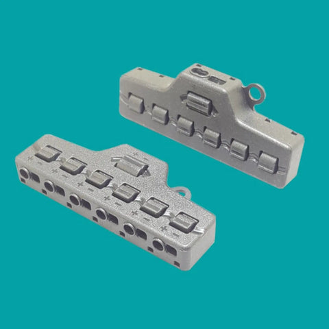 Slick One To Six LED Strip Light Connector Block With No Sweat Wire Splitter for secure low voltage power distribution.