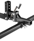 Heavy Duty 50 Inch Manual Implement Lift With 1 Point Lift System And 2 Inch Hitch Receivers For ATV UTV And Tractor Adjustable Height