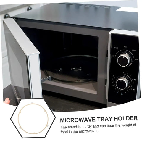 Top Shelf Microwave Turntable Replacement Ring With Glass Plate Support Roller Sturdy Plastic Rotating Tray Slides Right In For No Sweat Daily Meals And Quick Cleanup At Home