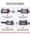 Top Tier High Precision Linear Guide Rail Kit With Smooth Bearing Carriage Slider Blocks EGH15CA EGW15CC installation diagram