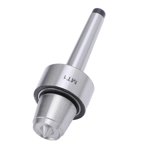 MT1 Tailstock Center Spur Cup for wood lathe and metalworking lathe with heavy-duty steel construction, front view