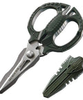 Heavy Duty 6.3 Inch Multipurpose Scissors With 4 In 1 Blades for Cutting Carpet Leather Copper Wire Insulated Cable Cords Rope and More