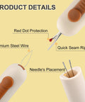 3 In 1 Sewing Needle Threader Kit With Seam Ripper And Needle Storage Auto Threader That Grabs Threads Fast details view