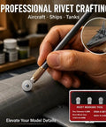 Rivet Maker Tool With Small Diameter Gear 0.35/0.4/0.45mm in use on model aircraft, highlighting precision details for realistic texture.