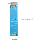 Rock Solid Rail Power Supply With Copper Transformer And Stable Voltage Adjustment For Efficient Reliable Use From AC 100 To 240V In Industrial Settings Such As Control Panels Automation And Test Benches, front view with terminals