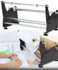 Heavy Duty Honeycomb Paper Dispenser And Packaging Feeder With Adjustable Tension And Stretching Device For Smooth Roll Action Straight Fire Performance For Fast Box Taping, showing usage with honeycomb paper.