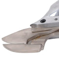 Close-up of Heavy Duty 18V Cordless Metal Shear With 800W Brushless Motor metal cutting blades for precise trimming.