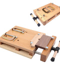 Heavy Duty Woodworking Tabletop Vise Kit For Small Shops And Home Garages With Deep 19.7 Inch Reach, Solid Wood Workbench Clamp, Vise Tools