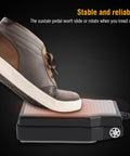Durable Sustain Pedal Built To Last With Silicone Foot Pad And Steel Shell For Electronic Keyboards And Digital Pianos High Strength Damper Foot Controller Perfect For Home Practice Studio Use being pressed by a shoe