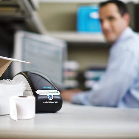 No Sweat Direct Thermal Label Printer With Zero Ink Hassles engineered for fast shipping labels, shown on desk with labels.