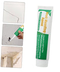 Two Pack Wall Repair Cream And Self Adhesive Paste For Cracks And Holes Pro Strength Wall Mending Agent For Home Diy Use Easy Application Quick Fix No Mess Drywall And Ceilings Safe On Painted Walls tube next to repaired cracks.