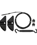 Anti Sag Gate Kit For Exterior Use With WeatherGuard Black Finish Includes Top And Bottom Corner Brackets Cable Clamps Cable Turnbuckle And Mounting Screws
