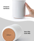 Ceramic Utensil Holder With Cork Bottom For Countertop Go To Large 6.7 Inch Tall Utensil Crock shown with cork base detail