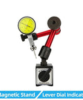 Beefy Lever Dial Indicator Magnetic Holder And Stand Kit For Precision Measurement With Pro Grade Probes Magnetic Base And Tools Micrometer Dial Gauge 0.8mm Stand B, red magnetic base and lever indicator