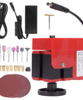 Powerful 20000Rpm Mini Hand Held Lathe Tool For Wood Plastics Soft Metal DIY Projects With Seven Versatile Grinding and Sharpening Attachments, includes accessories.