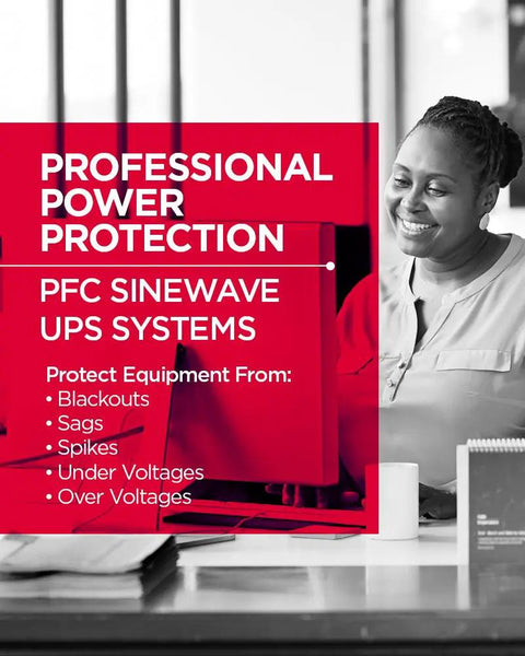 PFC Sinewave UPS Battery Backup And Surge Protector All In One 850VA/510W With 10 Outlets And AVR Mini-Tower Design UL Certified Protects Computers Workstations Network Devices And Telecom Gear
