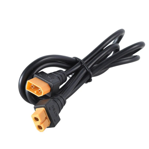 Heavy Duty Two Meter Extension Cable Male To Female Plug For Solar Batteries Rc Aircraft And Toy Cars 18Awg Pvc Jacket Built Tough Reliable Charging Cord with black and orange connectors.