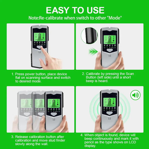Heavy Duty Stud Finder Wall Scanner With 5 In 1 Smart Sensor Dead Nuts Accurate Live Wire Wood Metal Detection Tracks Smoothly Through Drywall Floors Ceilings No Sweat Setup For Hardworking Contractors And Weekend Warriors