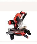 10 Inch Portable Electric Table Saw 1800W Aluminum Cutting Machine Featuring 45 Degree Miter Capability with clear blade visibility.