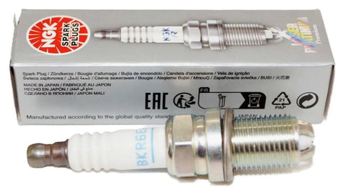 Laser Platinum Spark Plugs BKR6EQUP Set For Select Audi 97 01 BMW 92 06 Cadillac 03 04 Porsche 01 05 VW 98 05 Volvo 95 04 6 Pack Delivers OEM Quality, Consistent Ignition, And Long Lasting Performance shown with packaging