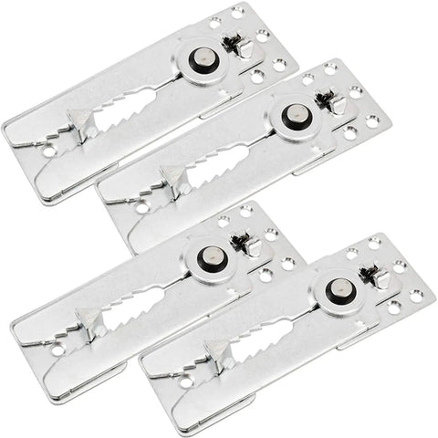 Twelve Piece Sectional Sofa Connectors With Snap Lock Couch Clips Keep Modular Couch Sections Locked Tight To Prevent Sliding Around For Quick Setup Without Drilling Or Hardware Hassle - Steel clip connectors for modular sofas.