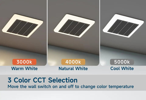 Ultra Quiet 90 CFM Bathroom Exhaust Fan With 1.5 Sones, Ceiling Mounted Ventilation For Mid Sized Bathrooms, White Grille, 3 color options