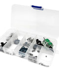 Ultimate ZhXu Shuo 1 Box Screw Kit For Industrial Sewing Machines With Metal Fasteners, organized plastic box with various screws and parts.
