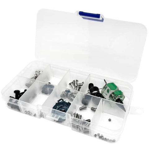 Ultimate ZhXu Shuo 1 Box Screw Kit For Industrial Sewing Machines With Metal Fasteners, organized plastic box with various screws and parts.
