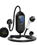 Portable 3.5KW Type 2 Evse Charging Cable With Type 1 Sae J1772 Connector 13A charger display and cable for electric vehicle.