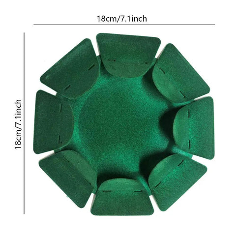 Top view of Two Pack Green All Direction Golf Putting Cup Indoor Outdoor Practice Hole Metal 18 cm Diameter Lightweight Portable Putting Aid