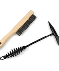 Two Pack Welding Chipping Hammer And Wire Brush Set With 11 Inch Coil Spring Handle Cone And Vertical Chisel And 9.8 Inch Stainless Brush