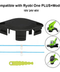 No Fuss Replacement Bladed Head With Spool Line For Ryobi 18V 24V 40V Weed Eater Trimmers Fits RY40210 And RY40210A product