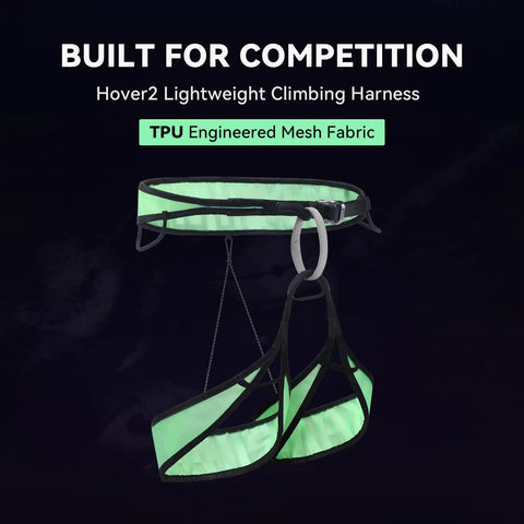 Go-To Ultralight Mountaineering Harness For Rock Climbing And Skiing, adjustable comfort, TPU engineered mesh fabric