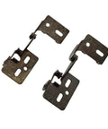 Beefy Sturdy Pair Of Antique Brass Knife Hinges With Half Inch Overlay For Five Eighths Inch Door Thickness Brown Finish Replacement Cabinet Hardware