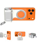 Magnetic iPhone Camera Grip With Removable Remote And Built In Keychain Native Camera Control No App Needed Quarter Inch Tripod Mount