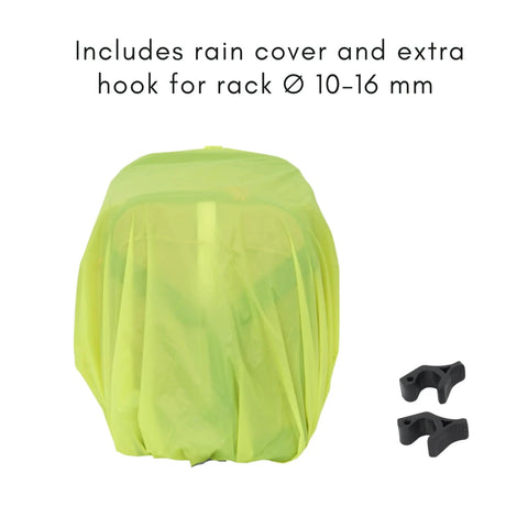 Road Ready Three In One Rear Rack Bag That Transforms From Backpack To Duffle To Pannier 37L Capacity with rain cover