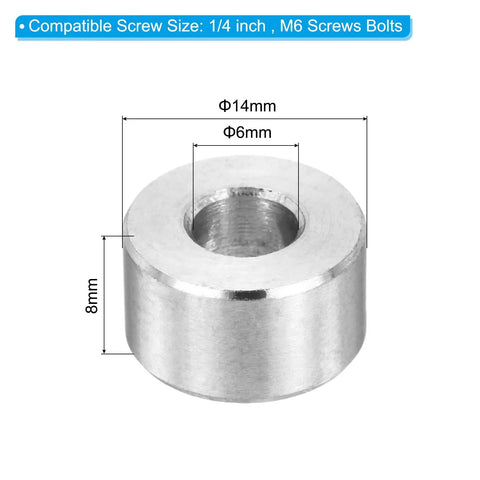 Killer M6 Stainless Steel Spacers 12 Pack Badass Standoffs 6mm X 14mm X 8mm Heavy Duty Hardware Straight Up Reliable For M6 Or Quarter Inch Screws Built Gritty To Handle Any Weekend Project
