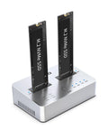 Skip The Hassle With This Knockout M2 NVMe SATA SSD Cloner Double Bay Duplicator Enclosure with two M.2 NVMe SSDs.