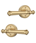Champagne Bronze Dummy Interior Door Handles, 2 Pack, Non Functional Faux Handles For Interior Doors, Easy Installation, Decorative lever pair